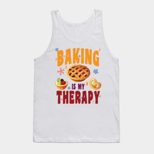 BAKING IS MY THERAPY CULINARY ART ARTISAN BAKERY BAKED GOODS Tank Top